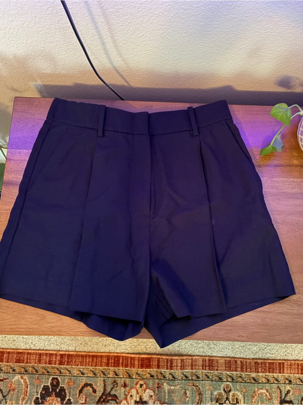 Women’s High-Rise Black Dress Shorts